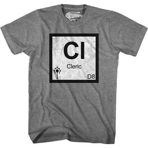 Cleric Element Symbol Dungeons  Dragons Tshirt